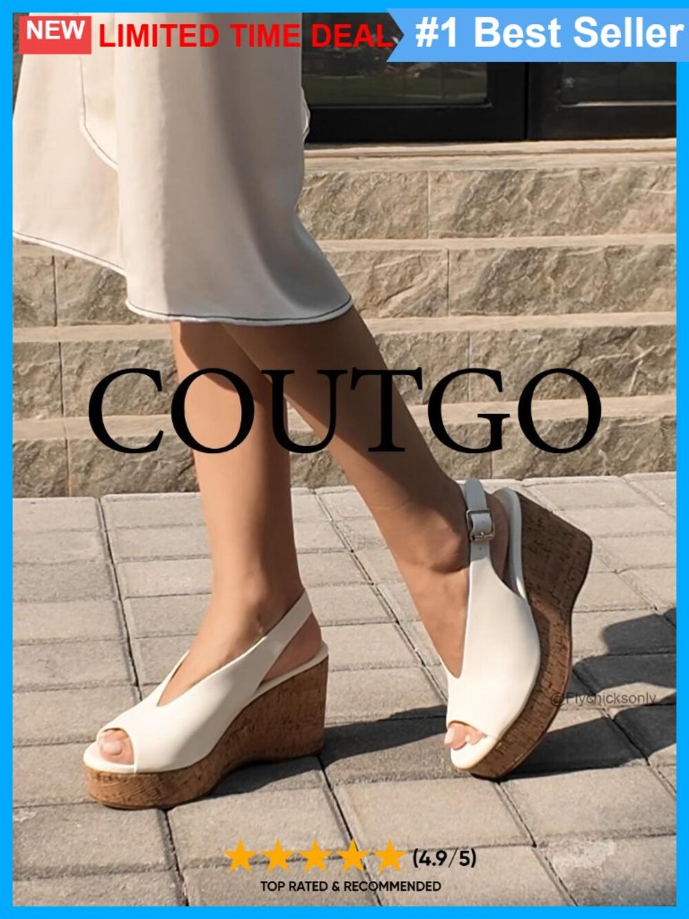 Platform Wedge Sandals Open Peep Toe Slingback Faux Leather Cork High Heels - Picture 6 of 6